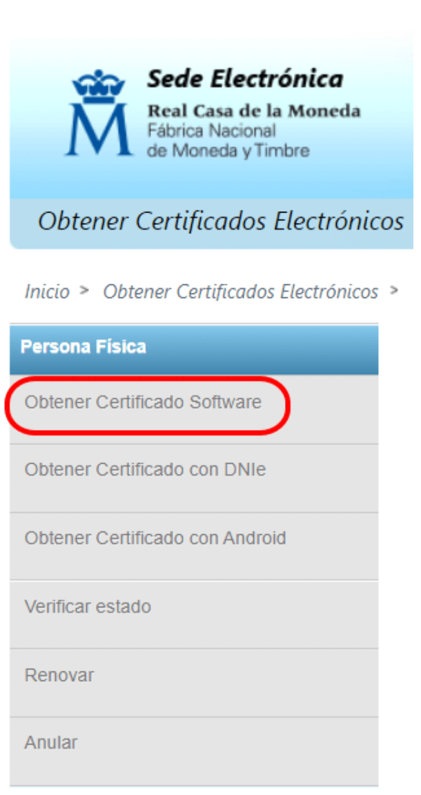 certificado digital previo